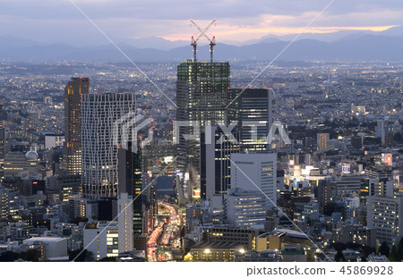  Tokyo cityscape in Japan I want to see high-rise buildings of Shibuya 45869928