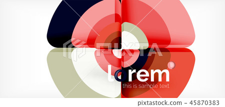 Circles and triangles geometric abstract background. Trendy abstract layout template for business or 45870383