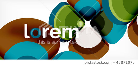 Round triangles geometric shapes composition 45871073