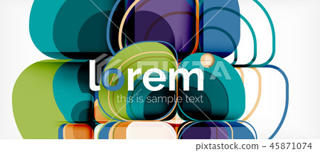 Abstract background - geometric multicolored round shapes composition. Trendy abstract layout 45871074
