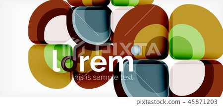 Round triangles geometric shapes composition Round triangles geometric shapes composition 45871203