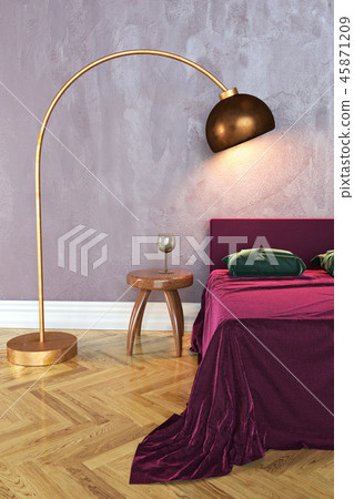 Bedroom scene, 3D rendering Bedroom scene, 3D rendering 45871209