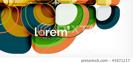 Abstract background - geometric multicolored round shapes composition. Trendy abstract layout 45871217