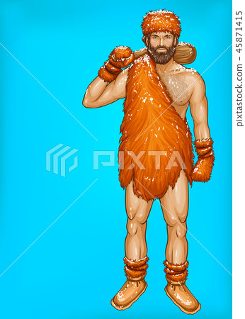 pop art caveman, ice age concept 45871415