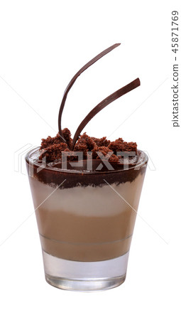 Chocolate dessert in a glass Chocolate dessert in a glass 45871769