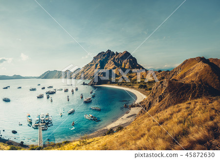 Padar island Bay. Komodo National Park 45872630