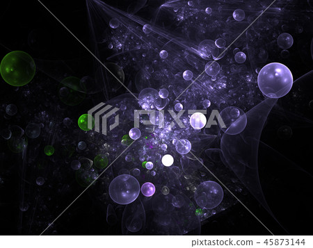 Abstract fractal structure consisting of bubbles - Stock Illustration ...