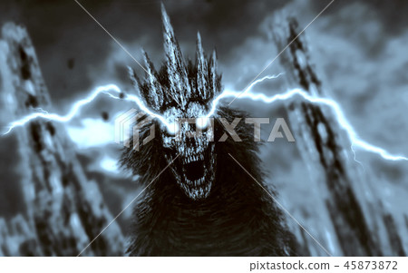 Dark Queen With Lightning From Eyes Gray Color Stock Illustration Dark Queen With Lightning From Eyes Gray Color Stock Illustration