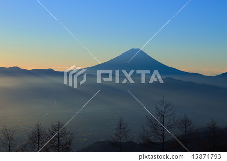 Morning sun Fuji Mt Amari Morning sun Fuji Mt Amari 45874793