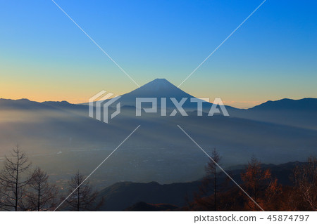Morning sun Fuji Mt Amari Morning sun Fuji Mt Amari 45874797