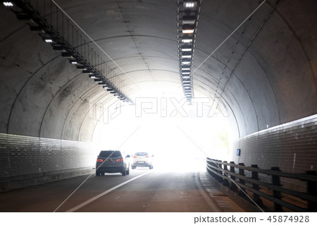Cars passing through tunnels 45874928