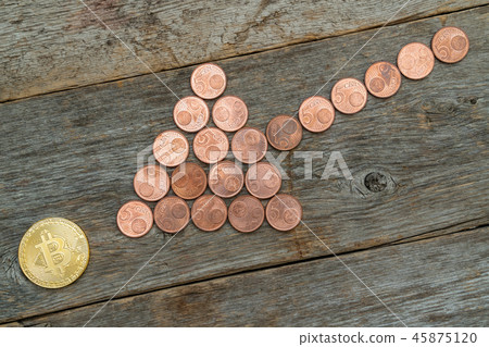 Bitcoin and cryptocurrency investing concept 45875120