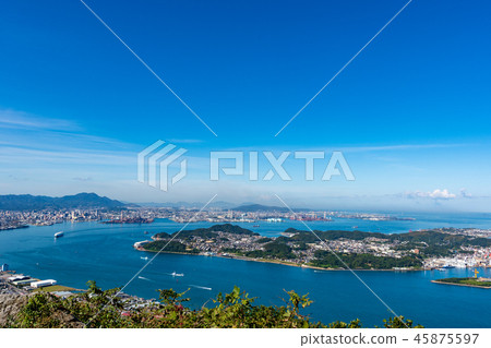 View of Kanmon Strait (Fukuoka Prefecture, Yamaguchi Prefecture) 45875597