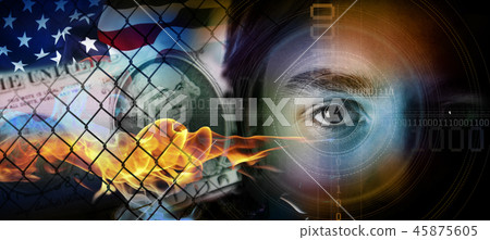 Digital image of the financial risk. Digital image of the financial risk. 45875605
