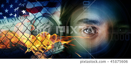 Digital image of the financial risk. Digital image of the financial risk. 45875606