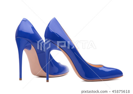 Blue on sale shiny heels