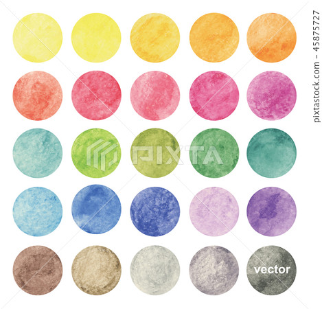 Watercolor circle background - Stock Illustration [45875727] - PIXTA