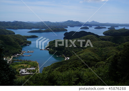 View 1 from Tsuhatatake Observatory of Tsushima 45876288