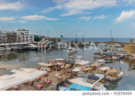 Beautiful view of historic harbour in Kyrenia Beautiful view of historic harbour in Kyrenia 45876494