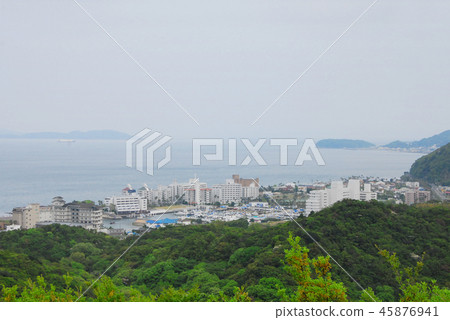 從Awajishima Kushimoto城堡看見的Kushimoto市看法 45876941