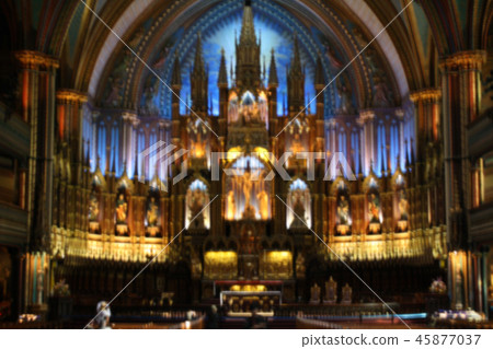 Blurred background of a old catholic cathedral. Blurred background of a old catholic cathedral. 45877037