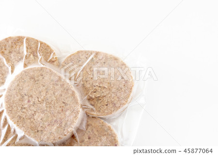 與真空包裝的冷凍漢堡包 45877064