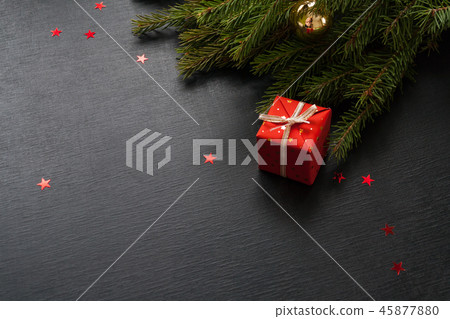 Merry Christmas and Happy New Year Background 45877880