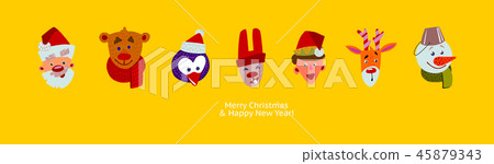 Christmas characters set 45879343