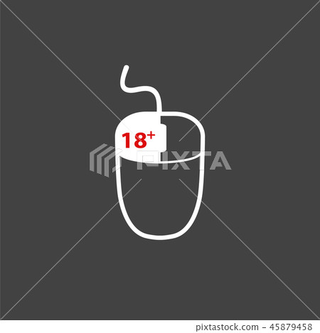 Computer mouse with the text 18. Computer mouse with the text 18. 45879458