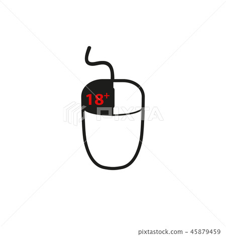 Computer mouse with the text 18. Computer mouse with the text 18. 45879459