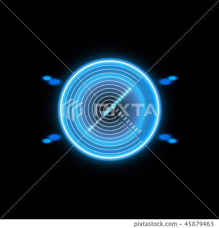 Neon Target isolated. Game Interface Element. 45879463