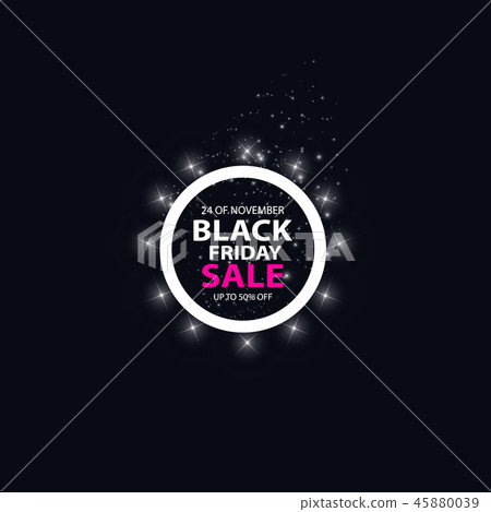 Black friday sale glowing neon sign. 45880039