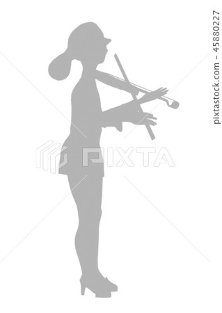 Violinist in dress 45880227
