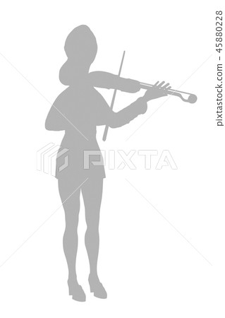 Violinist in dress 45880228
