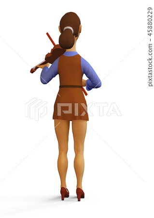 Illustration of Violinist 45880229