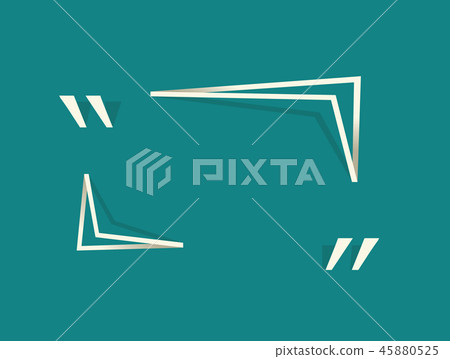 Creative Quotation Mark Speech Bubble. Creative Quotation Mark Speech Bubble. 45880525