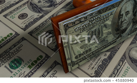 Dollar bills. 3D render Dollar bills. 3D render 45880940