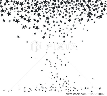 Vector background with falling down black stars. Vector background with falling down black stars. 45881002