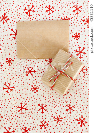 blank parchment craft and gift on Christmas textil blank parchment craft and gift on Christmas textil 45881110