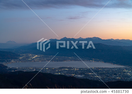 Night view of Mt. Fuji and Takaboc Plateau Night view of Mt. Fuji and Takaboc Plateau 45881730