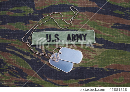 US ARMY branch tape on tiger stripe camouflage US ARMY branch tape on tiger stripe camouflage 45881818