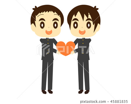 男孩高中男孩華倫泰 男孩高中男孩華倫泰 45881835