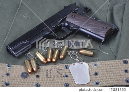 M1911 government with US ARMY uniform M1911 government with US ARMY uniform 45881863
