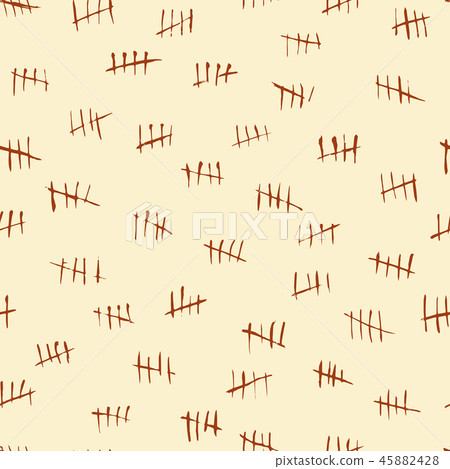 Tally scratch counting marks, waiting numbers vector seamless pattern 45882428