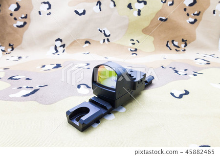 Reflex Sight on rails in the sand camouflage Reflex Sight on rails in the sand camouflage 45882465