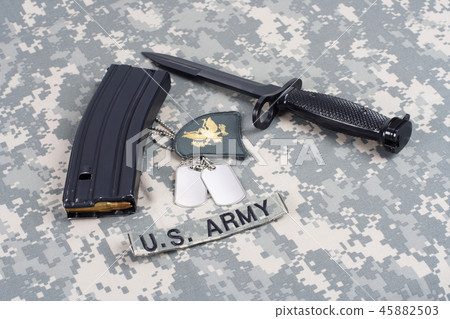 M16 magazine with ammo on US Army uniform M16 magazine with ammo on US Army uniform 45882503