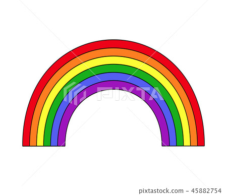 Vector rainbow white background Vector rainbow white background 45882754