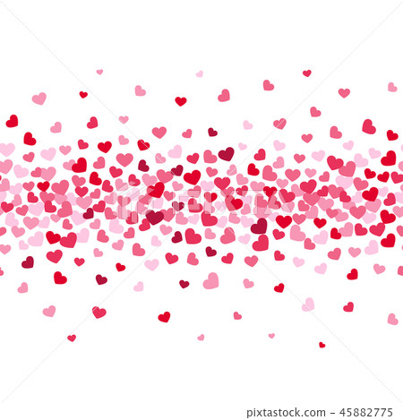 Romance red hearts flow holiday decoration for valentines day 45882775