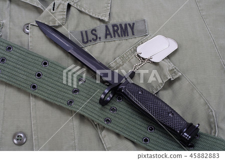 bayonet with US ARMY uniform 45882883