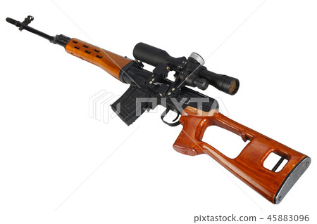SVD sniper rifle isolated SVD sniper rifle isolated 45883096